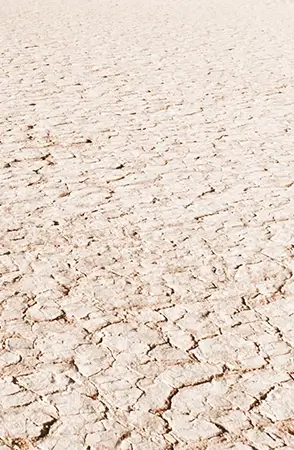 Closeup of the ground of a barren desert, representing the isolation experienced by individuals with addiction, and urging for proactive steps to seek help and support