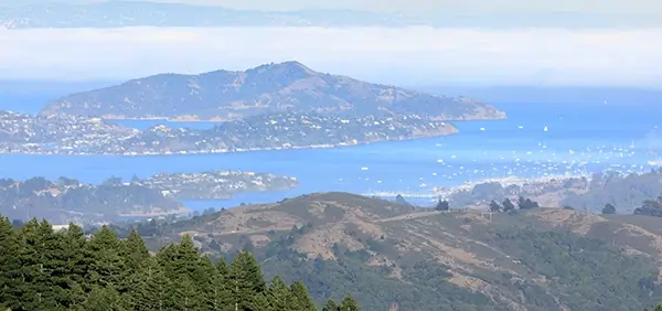 A photo depicting the Marin County Bay in the Bay Area signifies the location where BTC operates two mental health clinics, one of which is situated in Larkspur