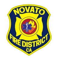 Novato Fire District CA emblem with insigna and medical symbol